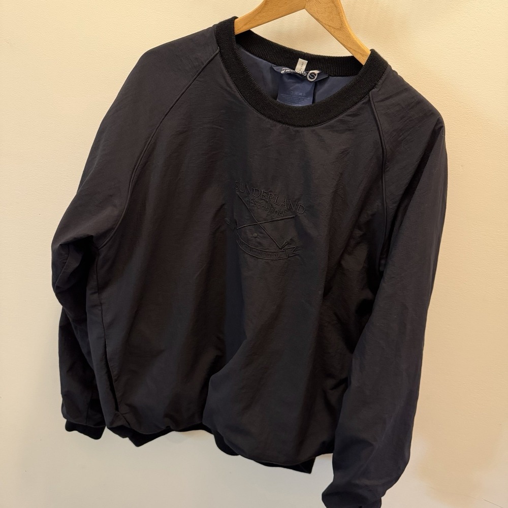 Vintage Men's 90s Sunderland Of Scotland Original Windbreaker Windbeater Black L